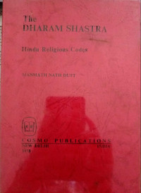 Image of The Dharam Shastra : Hindu Religious Codes Vol 1